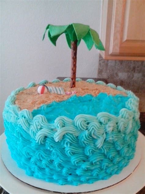 21 Awesome Image Of Beach Birthday Cakes Hawiiancake Beach Birthday Cake