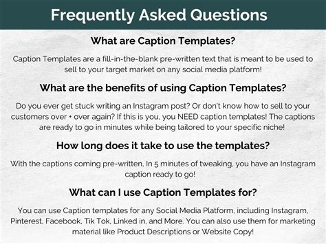 caption templates and examples