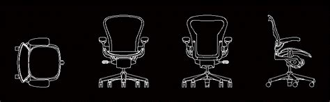 Herman Miller Aeron Chair Dwg Block For Autocad • Designs Cad