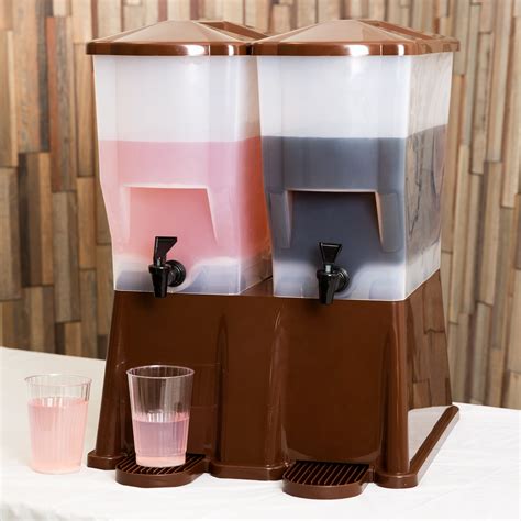6 Gallon Brown Double Beverage Juice Dispenser Party Catering Wedding Event Ebay
