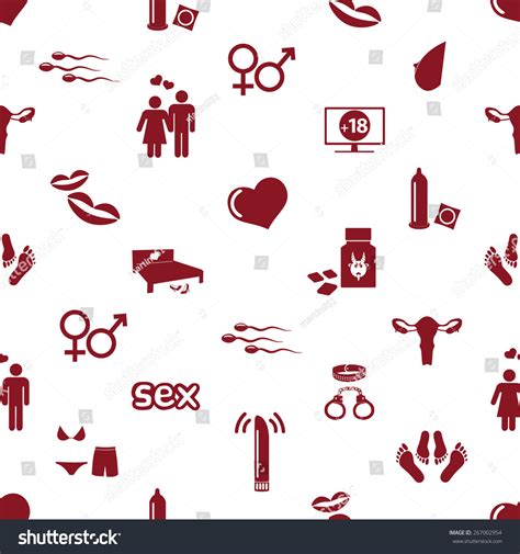 Sex Theme Simple Red Icons Seamless Pattern Eps10 Stock Vector Illustration 267002954 Shutterstock