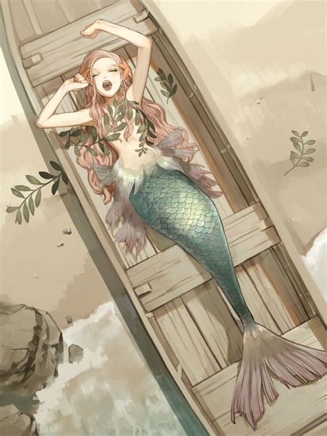 Artstation Mermaid Chungla Anime Mermaid Mermaid Draw