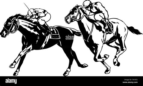 Horse Race Vector Illustration Stock Vector Image & Art - Alamy