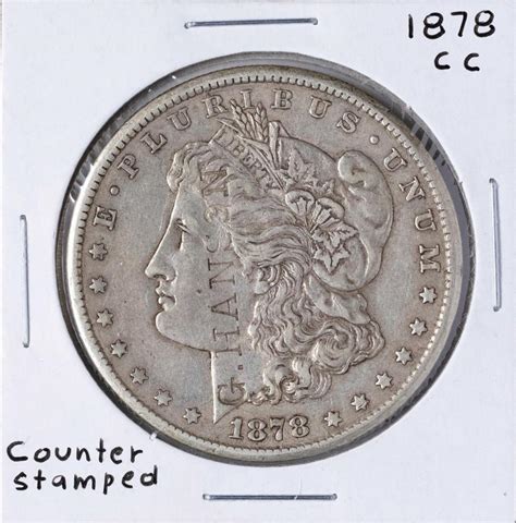 Lot 1878 Cc 1 Morgan Silver Dollar Coin W Counter Stamp