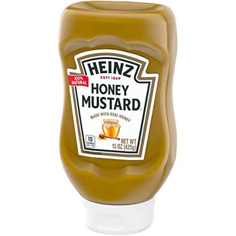 Heinz 100 Natural Honey Mustard With Real Honey 6 Ct Pack 15 Oz