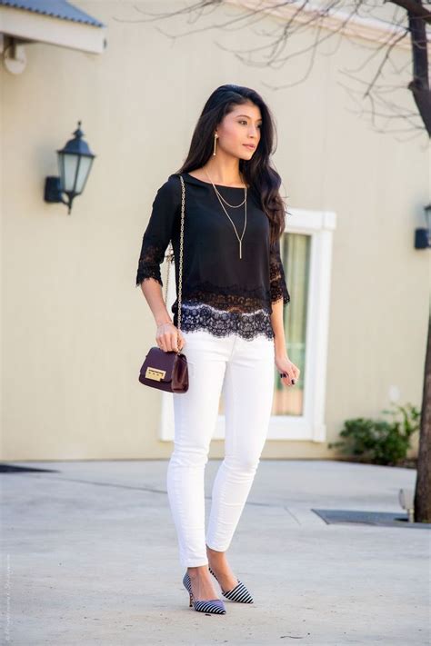 16 Stylish Ways To Wear White Jeans Winter Fashion Outfits Dressy