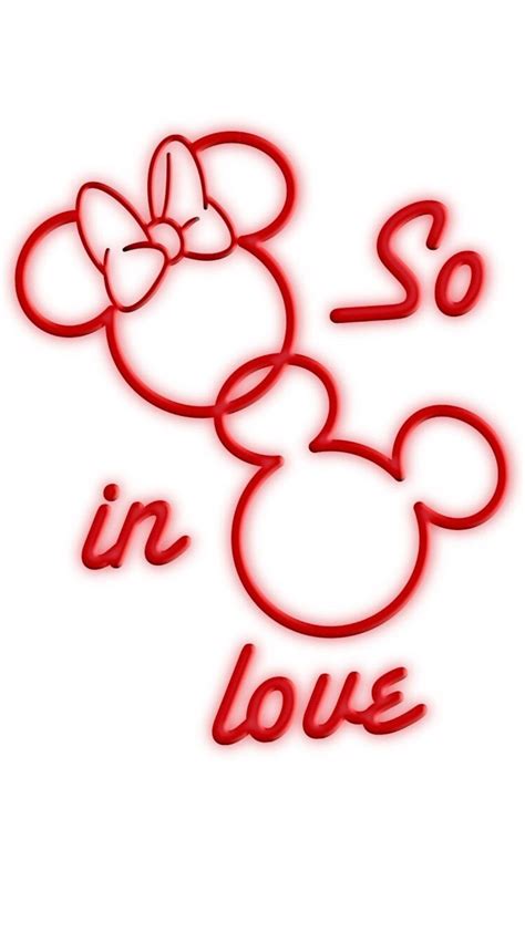 Mickey Mouse With The Words In Love