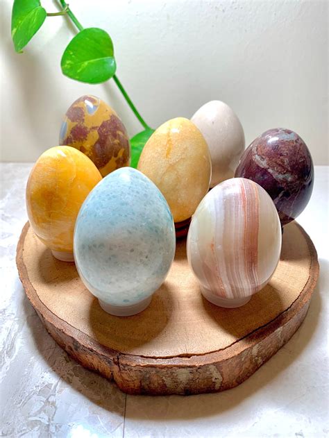 Choose Your Crystal Genuine Crystal Eggs Easter Egg Decor Etsy