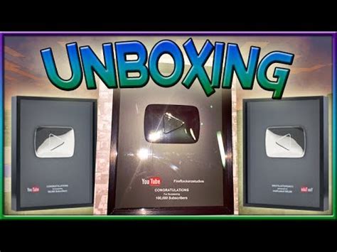 Youtube has recently introduced an awards program to recognize the success for all the the diamond play button award was announced at vidcon 2015 by youtube vp of product management, matthew glotzbach. YouTube Silver Play Button Plaque Unboxing! 100k ...