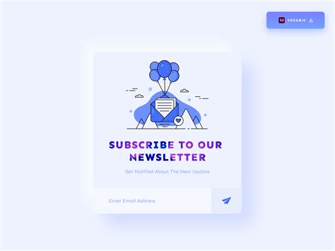 Daily Ui Challenge 072100 Subscribe To Newsletter Freebie By