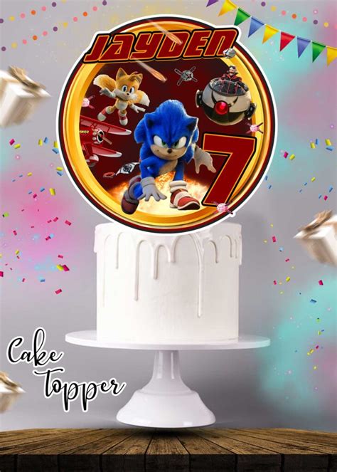 Sonic The Hedgehog 2 Cake Topper Digital And Printable