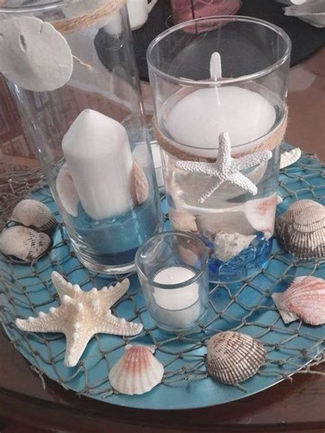 Beach Candle Seashell Cylinder Vase Centerpiece Etsy Beachideasetsy