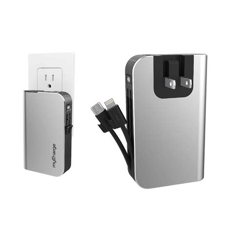 Mycharge Portable Charger For Iphone Built In Cable Power Bank Fast Charging Hub 6700mah