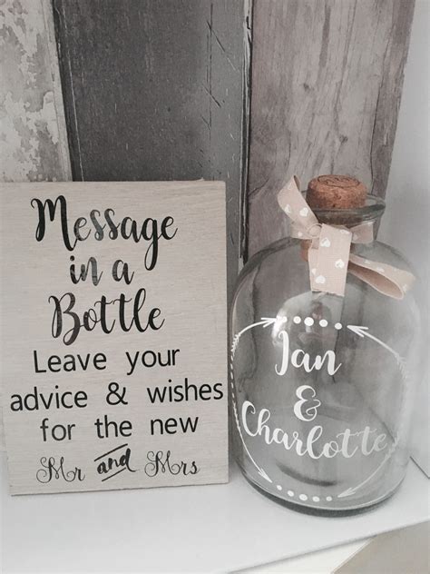 Message In A Bottle Wedding Message In A Bottle Sign Guest Book Sign