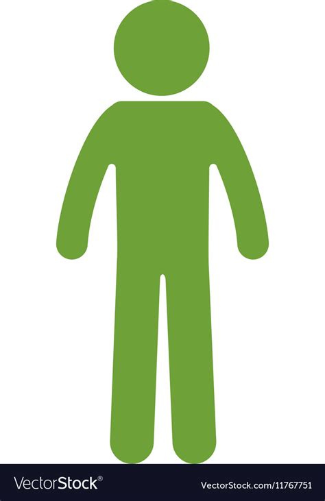 Download Human silhouette green isolated icon Royalty Free Vector