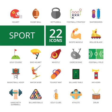 Sport Icons Collection Vector Free Download