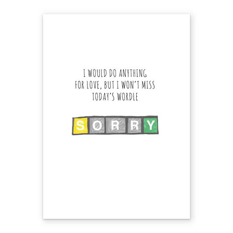I Won't Miss Today's Wordle Valentine's Day Card | Hallmark UK