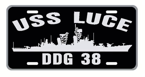 Uss Luce Ddg 38 Dlg 7 License Plate U S Navy Usn P01 Ebay