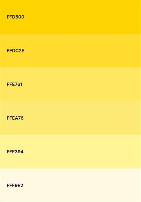 Pastel Yellow Hex Code Yellow Pastel Pallete Shades Of Yellow Color