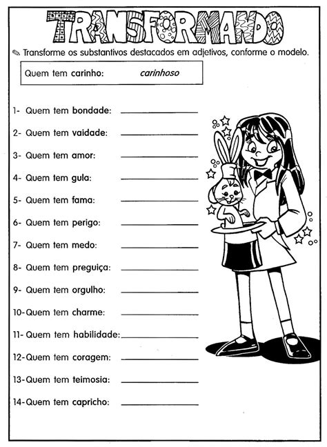 Atividades De Adjetivos 5 Ano