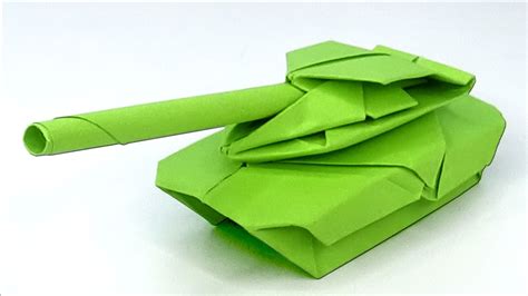 This 3d Origami Tank Is Very Detailed And Looks Like A Real One This