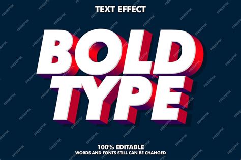 Premium Vector Simple 3d Bold Text Effect For Modern Design Style