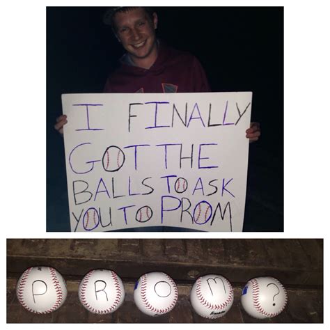 Promposal With Baseballs Promposal Asking To Prom Prom Proposal