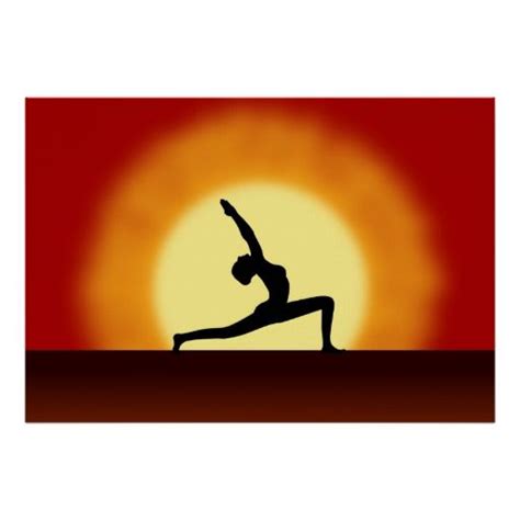 Yoga Pose Silhouette Sunrise Landscape Art Prints Zazzle Yoga