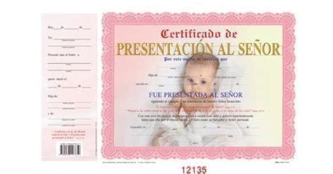 Certificados De Presentacion De Niños Para Imprimir