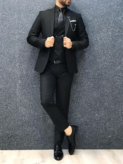 Men Suits Men Black Luxury Designer Formal Fashion Piece Wedding Groom Wear Party Wear Suit In