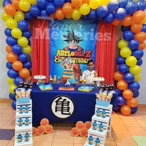 arriba 91 imagen decoracion de dragon ball z para cumpleaños con globos vn