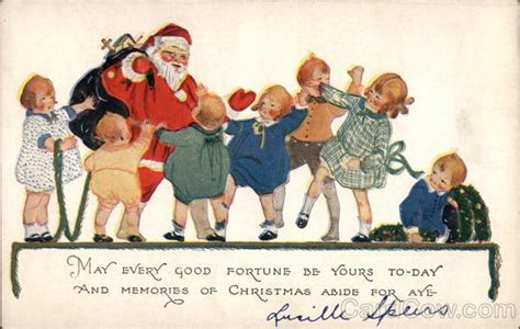 Santa Bringing Toys Children