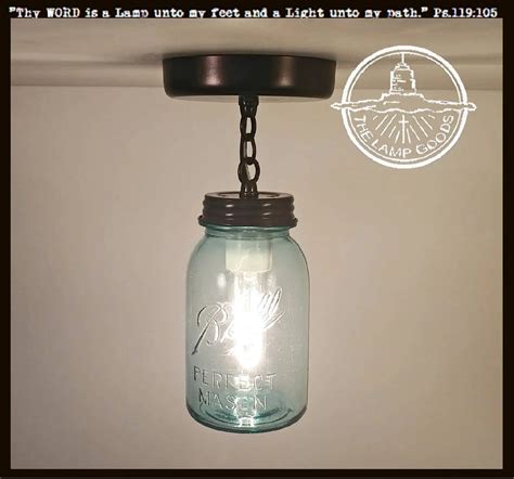 Mason Jar Light Kit For Ceiling Fan With Vintage Pints The Lamp Goods