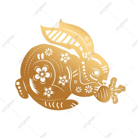 Chinese New Year Hd Transparent Chinese New Year Rabbit Paper Cut