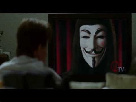 Behind this mask there is more than just flesh. V per Vendetta - Discorso in tv - YouTube