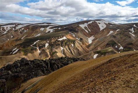 Volcanic Mountains Of Landmannalaugar In Fjallabak Nature Reserve