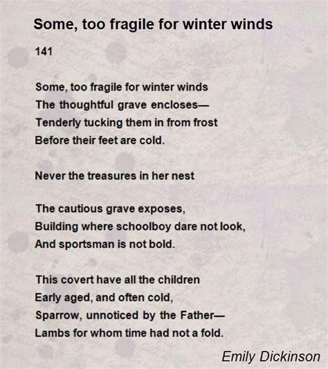 Some Too Fragile For Winter Winds Some Too Fragile For Winter Winds