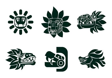 Vector Quetzalcoatl Aztec Art Mayan Symbols Aztec Tattoo Designs