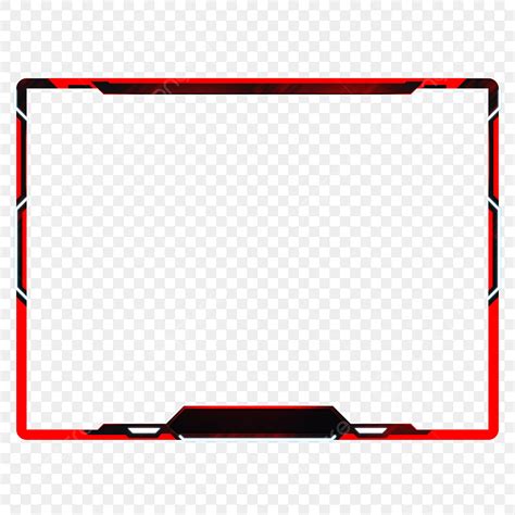 Modern Red 4 3 Facecam Overlay Para Streamer Png Facecam Webcam