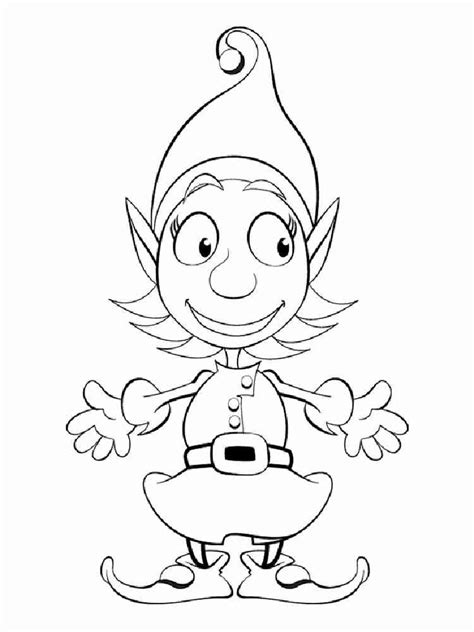 Christmas Elf Ears Template Vector Image Coloring Page Sketch