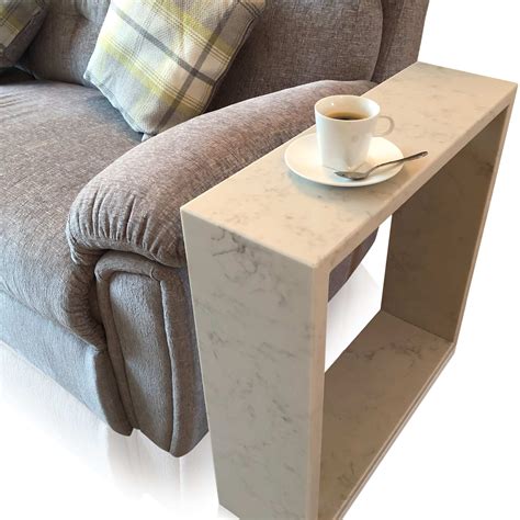 Square Side Table 30mm Nile Carrara Quartz Shaw Stone Ltd
