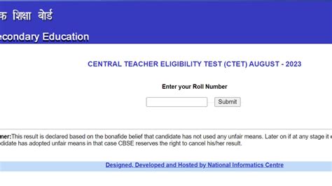 CTET 2023 Result CBSE CTET Exam Result Declared At Cbseresults Nic In