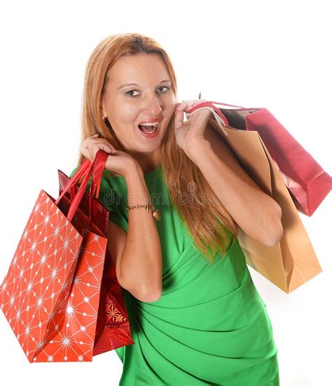 Young Attractive Woman Going Shopping Stock Image Image Of Luxury