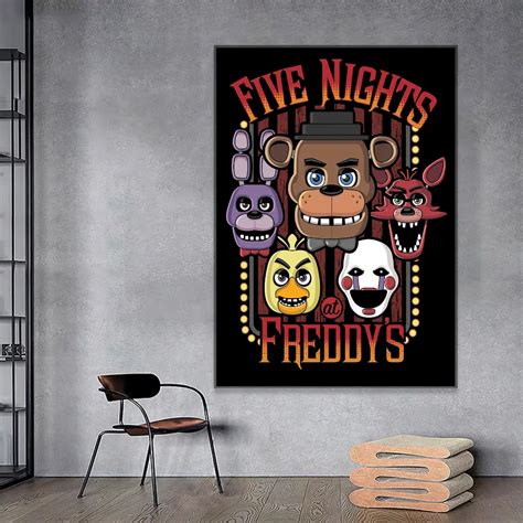 Fnaf Five Nights At Freddys Poster Anime Posters Sticky Vintage Room