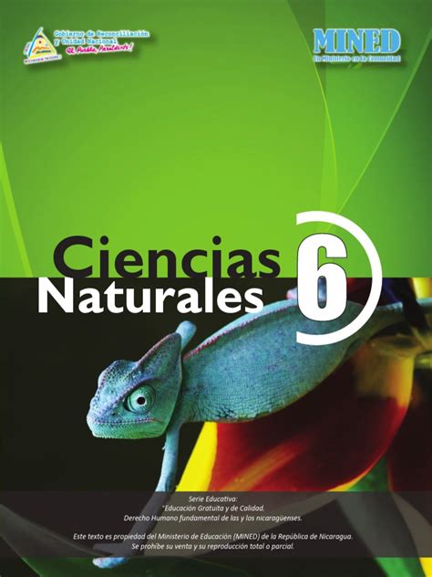 Libro De Texto De Ciencias Naturales 6to Grado Mined Edición En Pdf 2014