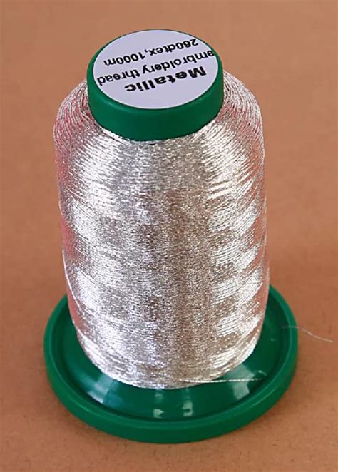 260dtex Silver Embroidery Thread 1000m Per Snap King Spool Eco