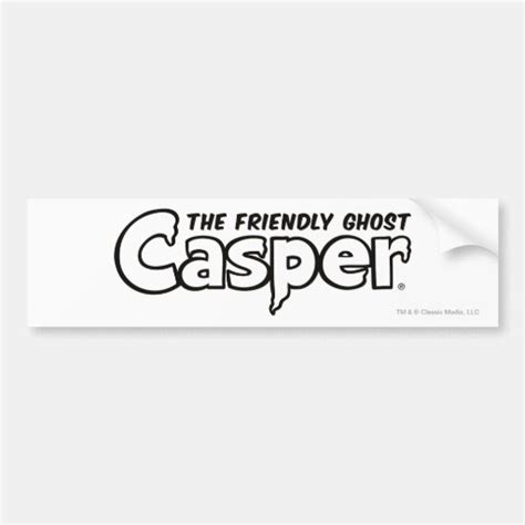Casper Black Outline Logo Car Bumper Sticker Zazzle
