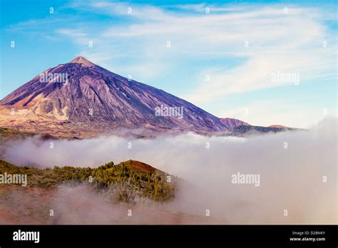 Mt Teide Volcano In The Clouds Stock Photo Alamy
