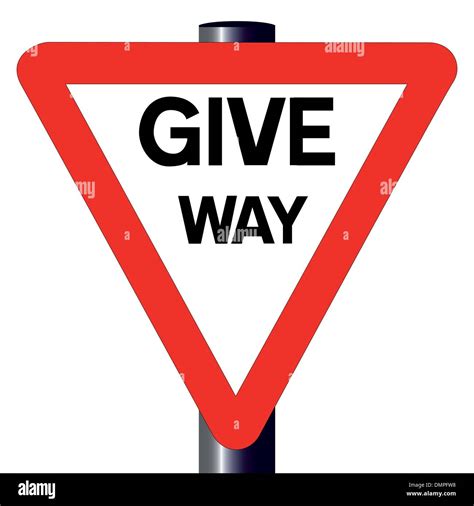 Give Way Traffic Sign Stock Vector Image And Art Alamy