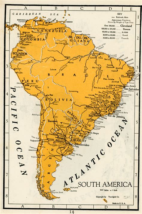 1928 Vintage Atlas Map Page South America On One Side And Australia